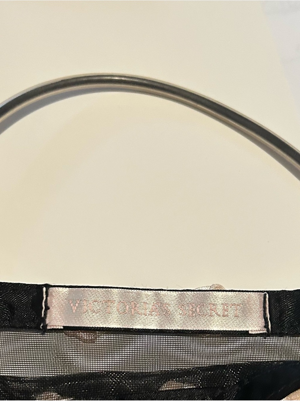 New Victoria's Secret Black Mesh Evening Bag 12 Roses